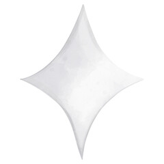Fototapeta premium shiny, white star shape with smooth texture and soft edges