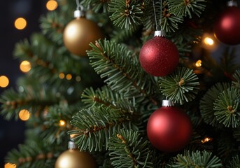 Fototapeta premium Christmas tree close up