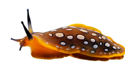 snail on a white background