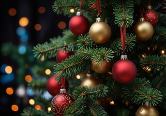 Christmas tree close up