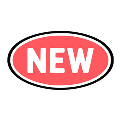 oval sticker new fashion lifestyle vector illustration template design