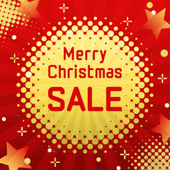 ポップでキラキラしたクリスマスセールのバナーテンプレート