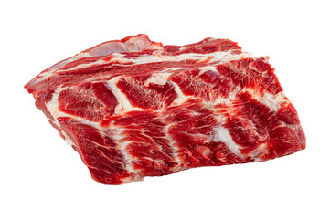Raw beef meat on white background