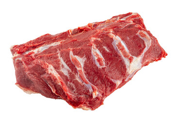 Raw beef meat on white background