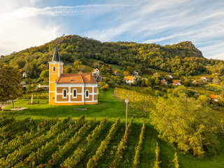 The Holy Name Of Virgin Mary chapel (Lengyel Kapolna) in Hegymagas, Hungary. Located in Tapolcai...