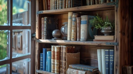 On the bookcase there are volumes of local history books offering guests a chance to delve deeper into the regions past.