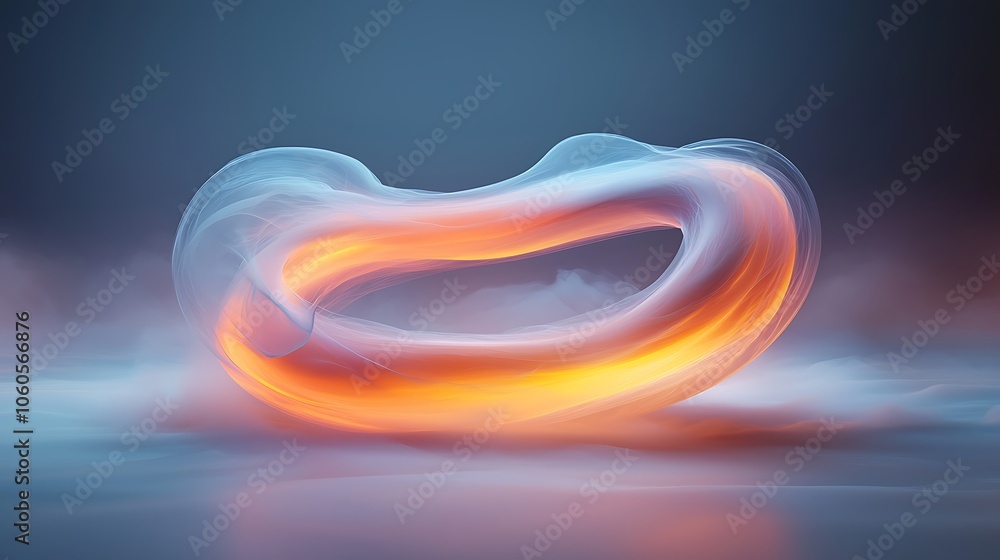 Poster fluid dynamics exploring the ethereal beauty of abstract forms in motion