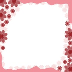 pink flower frame