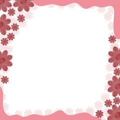pink flower frame