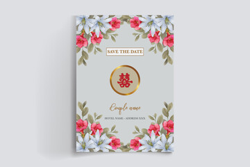 BRIDAL SHOWER FLORAL INVITATION TEMPLATE