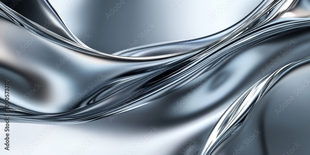 Poster polished metallic surface with a gentle gradient from silver to gray, creating a sleek and futuristi
