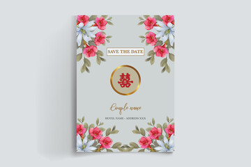 BRIDAL SHOWER FLORAL INVITATION TEMPLATE