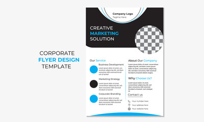 Creative business flyer template. Vector illustration design. professional flyer design template, Marketing Flyer ,Poster, Leaflet.

