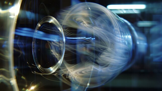 A wind tunnel demonstration allowing guests to see the effects of air flow on different objects.