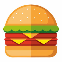 hamburger isolated on white background