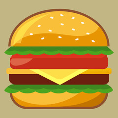 burger and fries