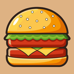 hamburger isolated on white