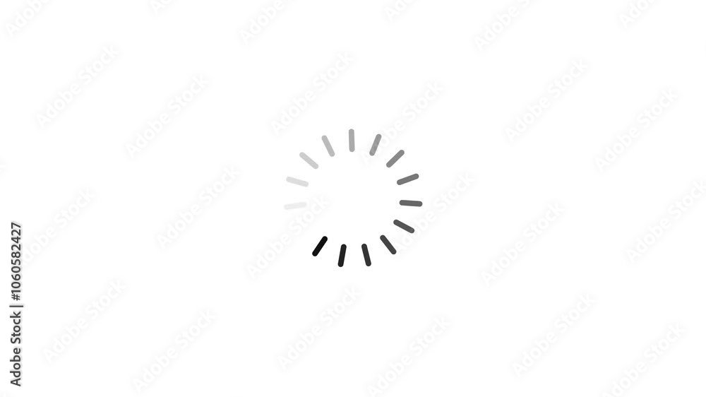 Poster loading circle icon on white background 4k animation