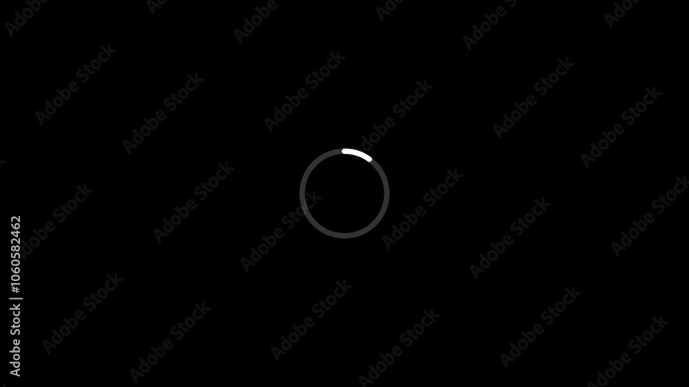 Poster animated loading circle icon. background upload or download animation