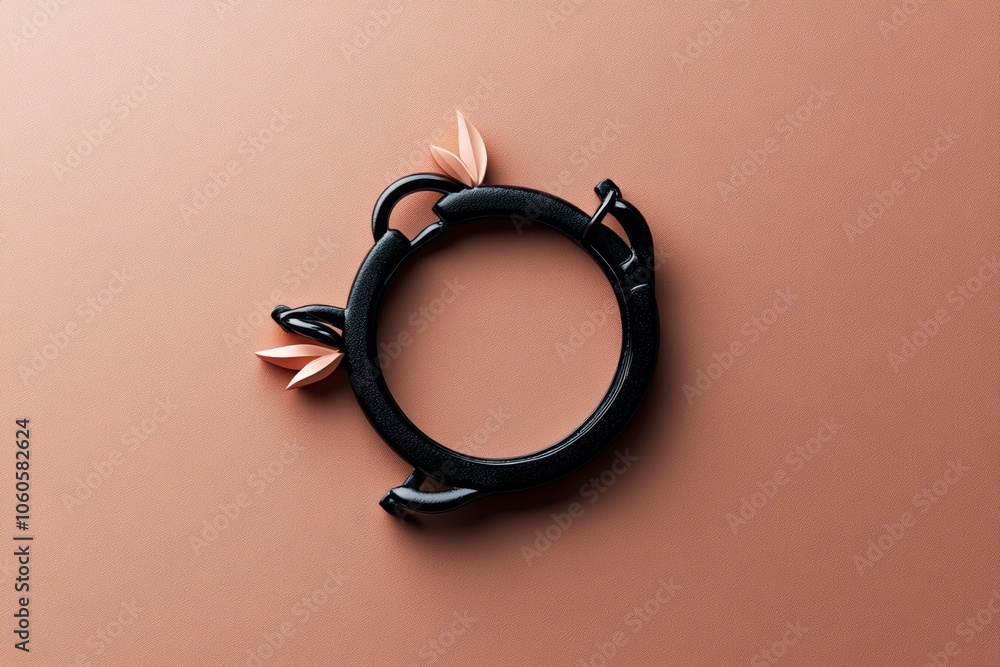 Aufkleber Minimalist line art of handcuffs with clean lines and simple shape, symbolizing the straightforward and structured nature of restraint, capturing clarity and control