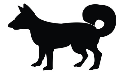 Dog silhouette vector illustration art design.