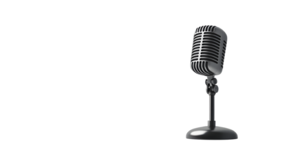 Vintage Microphone on Stand