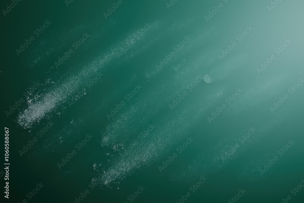 Aufkleber abstract green background with subtle light streaks and dust particles for modern design projects.