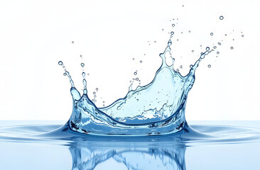 The splashes on the surface of the water are transparent in color