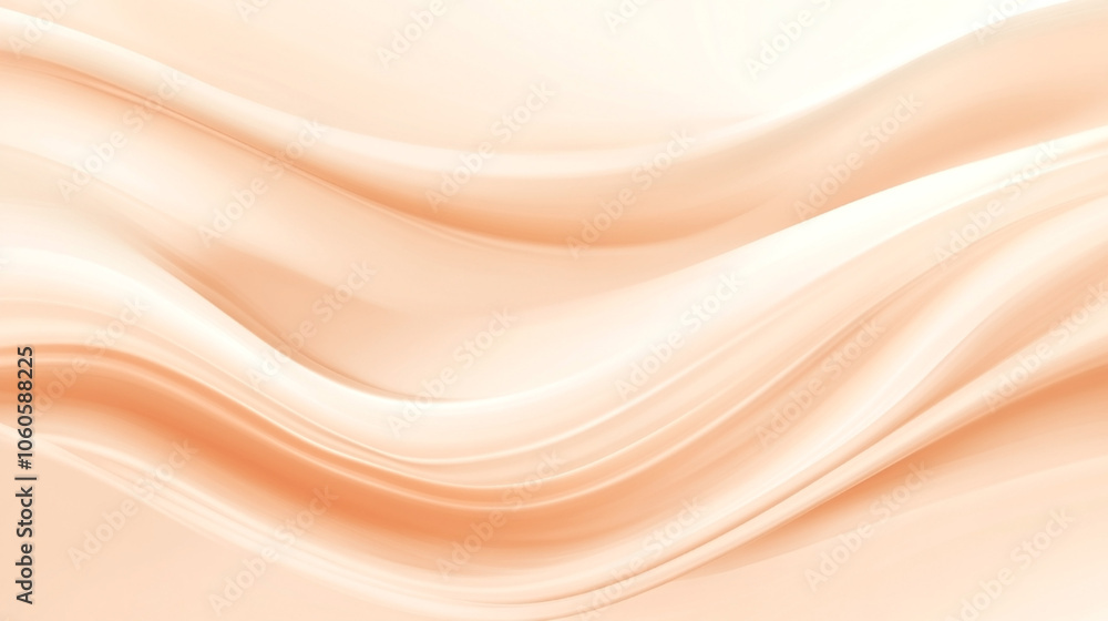 Poster abstract soft peach waves flowing smoothly, creating a serene and elegant minimalist background