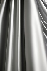 Naklejka premium Silver Satin Drapes with Fluid Folds