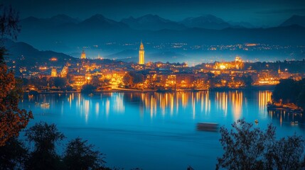 Naklejka premium night view