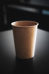 Paper cup on the desktop