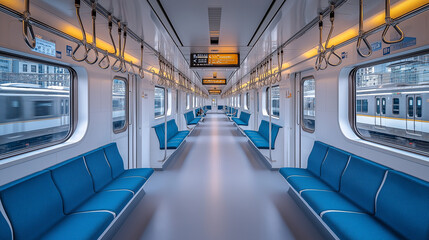 Obraz premium 電車の車内