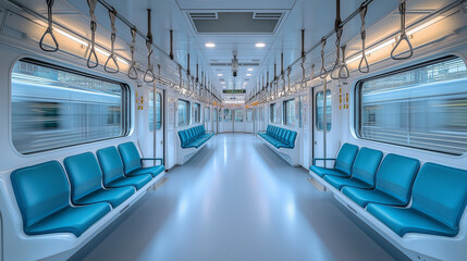 Obraz premium 電車の車内