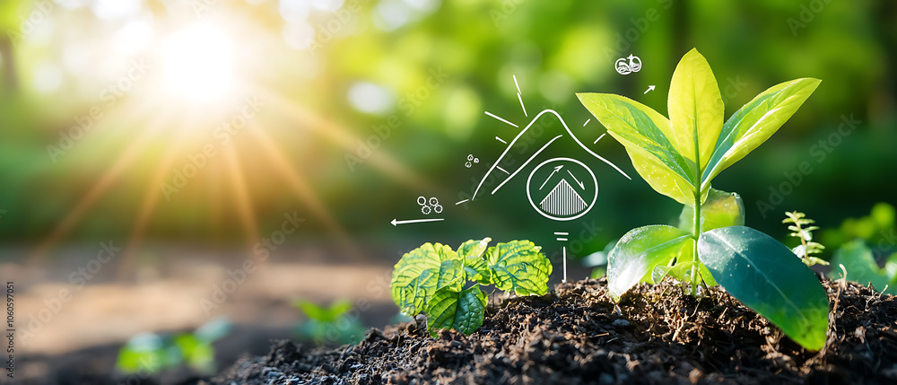 Aufkleber evaluating the impact of net zero renewable energy on sustainable growth and environmental health