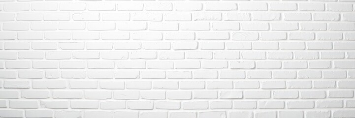 Fototapeta premium A close-up shot of a seamless white brick wall perfect for background use, empty, minimalist