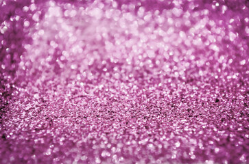 Dust pink shining glitter background Christmas party Shimmering surface New year Birthday Glowing texture Shimmering template Glowing Copy space Holiday surface Defocused bokeh Girl's color