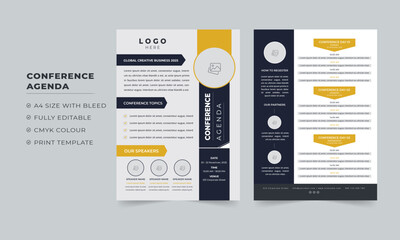 Event and conference agenda template, Business Event agenda template