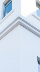 Obraz premium white building with a window horizontal strips