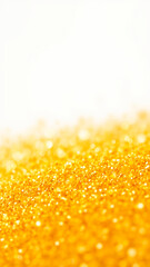 golden glitter texture with white background