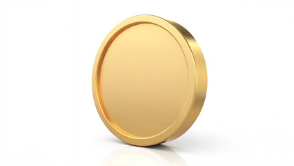 3d coin on a plain background