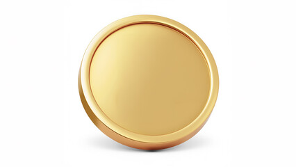 3d coin on a plain background