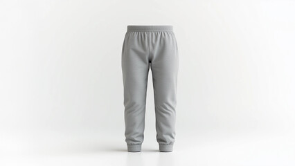 Classic grey sweatpants against a plain background