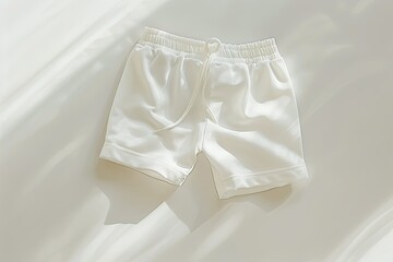 Stylish Shorts Mockup for Summer Fashion Collections on minimalist white background.