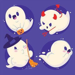 A Set of Four Booty Ghosts