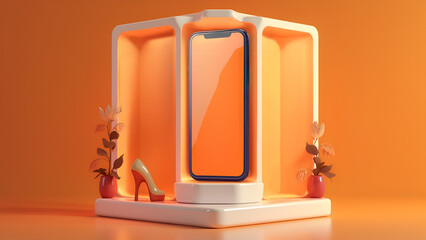 Elegant Smartphone Stand with Floral Accents