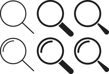 Search icon symbol. Magnifier or loupe sign. vector magnifier or loupe icon