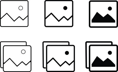 Gallery or picture icon. Photo gallery sign. Image symbol 
