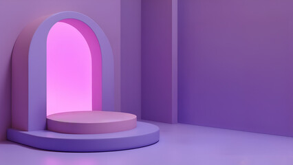 Modern 3D Background with Purple and Pink Gradient