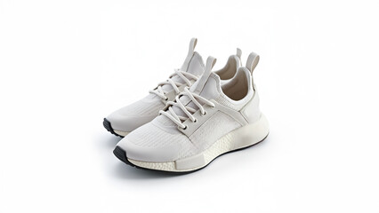 Modern White Sports Shoes in Clean Minimalist Style